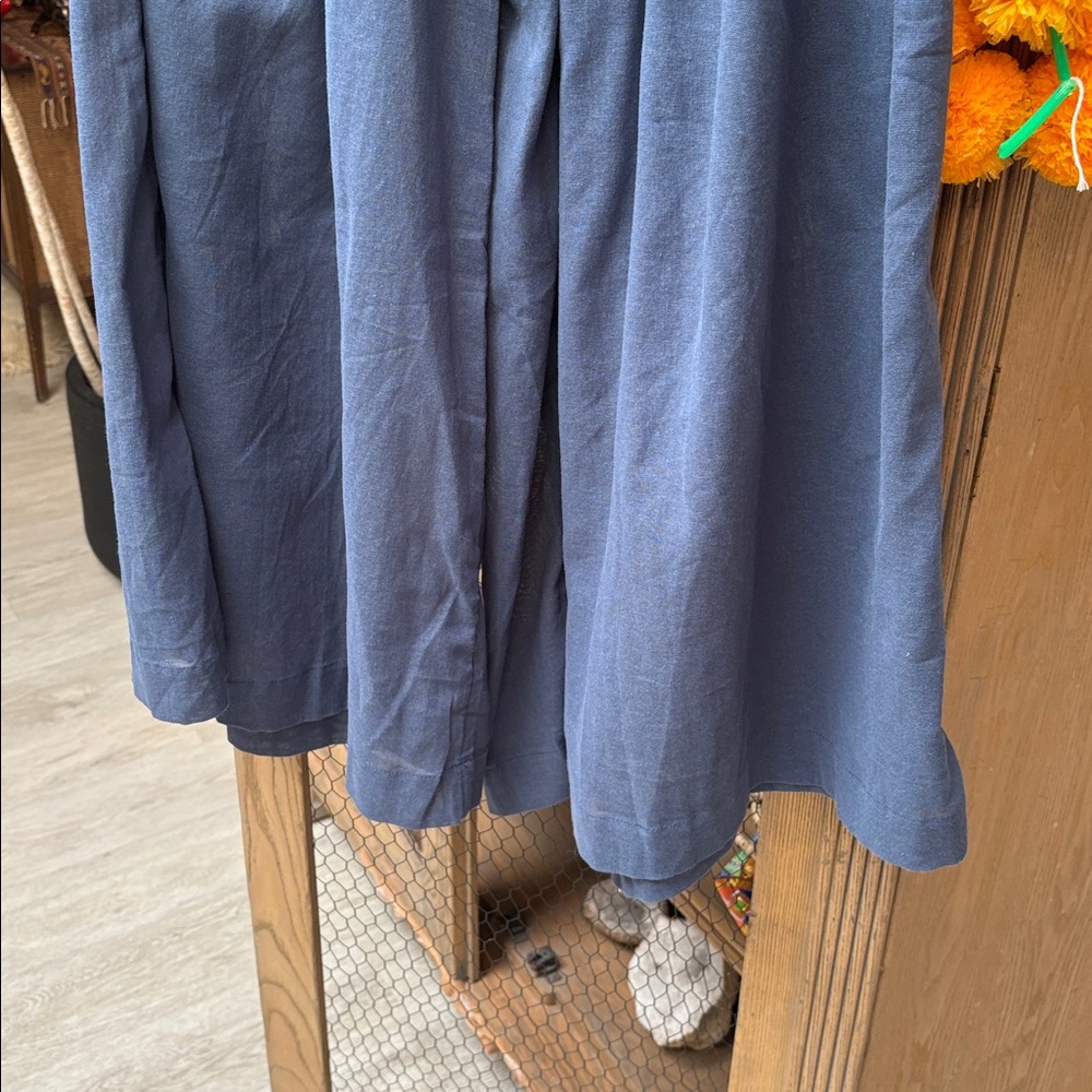 Free People Navy Wide Leg Pants - Picture 4 of 9